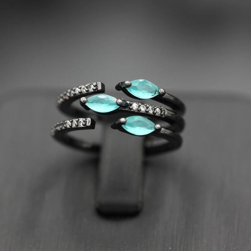 

Rings for Women Water Drop Open Finger Rings with Cubic Zirconia for Women Gift Gorgeous Adjustable Beauty Ring Fashion Jewelry