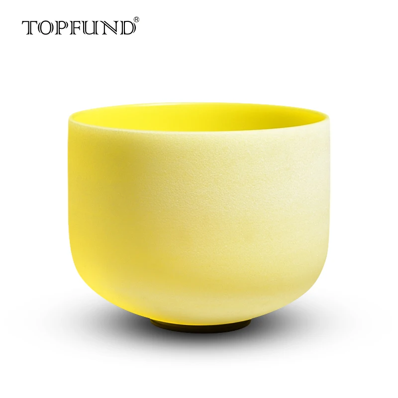 432HZ 7 Note G Throat Chakra Frosted Quartz Crystal Singing Bowl