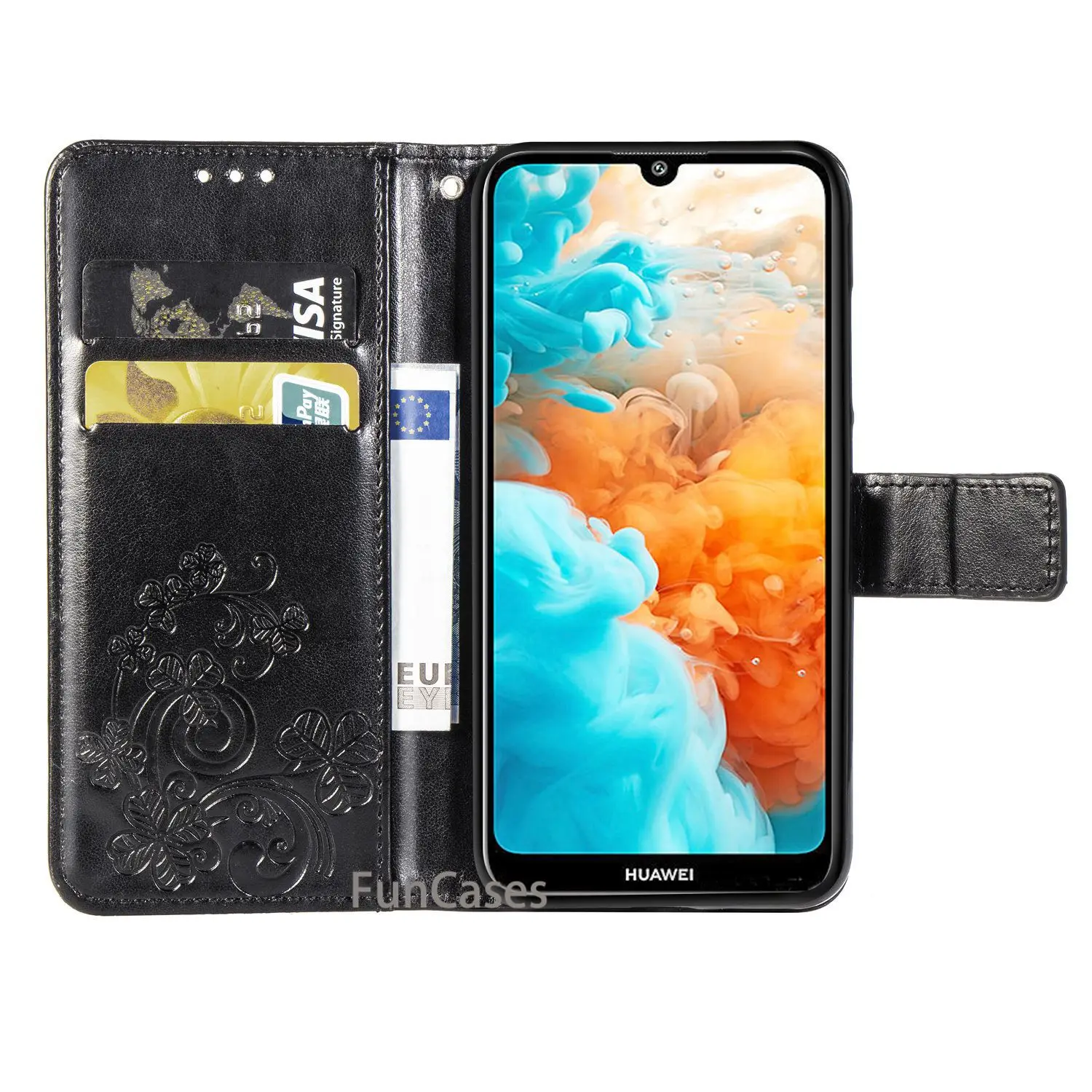 Чехол для Huawei Y6 Pro 2019 чехол телефона бумажник с откидной крышкой из матовой кожи