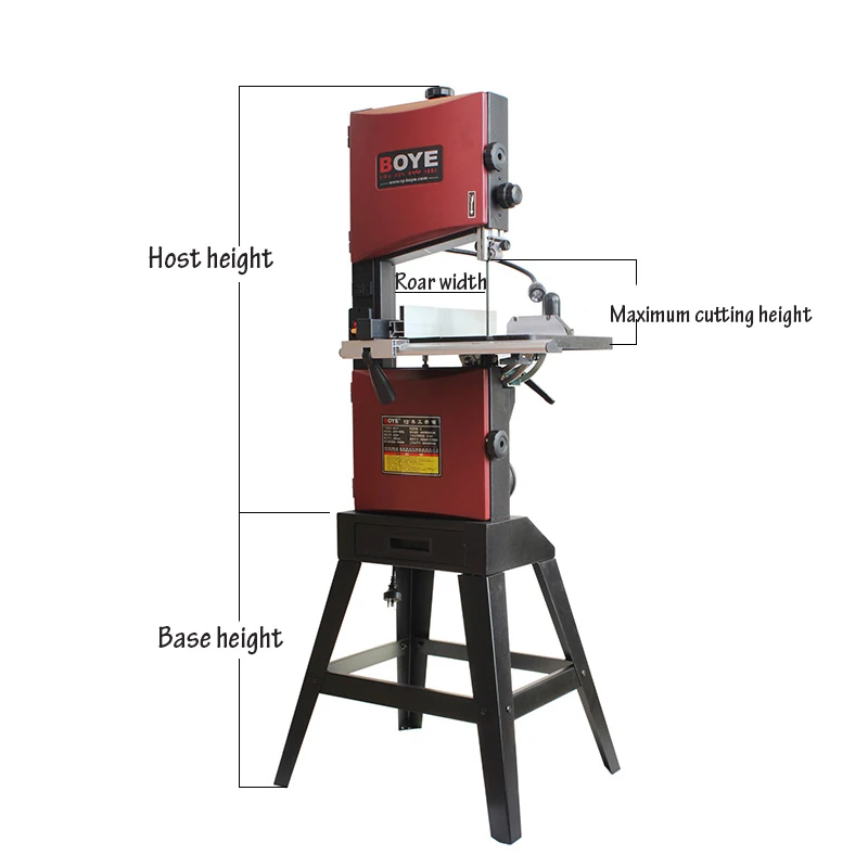 12 Inch Woodworking Band Saw Household Work Table Cutter Solid Wood Woodworking Machinery Wire Saw 750W MJ12