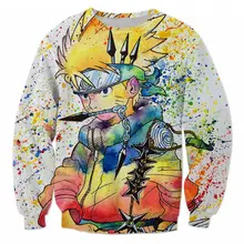 Harajuku Anime Naruto 3D Print Sweatshirts Men/Women Hiphop Crewneck Pullover Hoodies Boys Hipster Streetwear Outwear Clothes