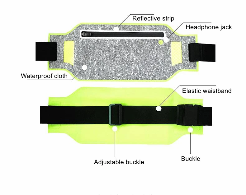 Уличная спортивная поясная сумка для мобильного телефона Непромокаемая ткань многофункциональные мужские и женские марафонские пояса противоугонные невидимые карманы