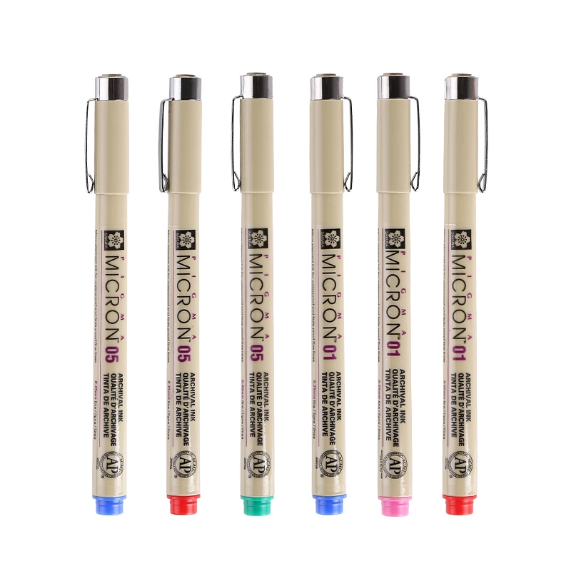 1 шт Сакура цветная ручка Pigma micron 0,25 мм 0,45 мм тонкий лайнер для рисования маркеры для Dessin Эскиз Маркер Tekenen Cartoleria