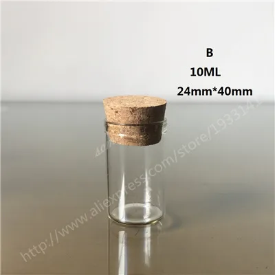 Tubes en verre transparent avec bouchon en liège, 30 pièces de diamètre  24mm, petits flacons de 5ml, 10ml, 12ml, 13ml et 15ml - AliExpress