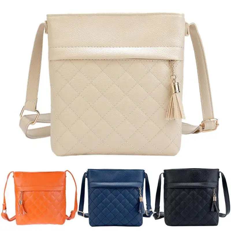 

New Fashion Women PU Leather Handbag Tassel Messenger Shoulder Crossbody Ba