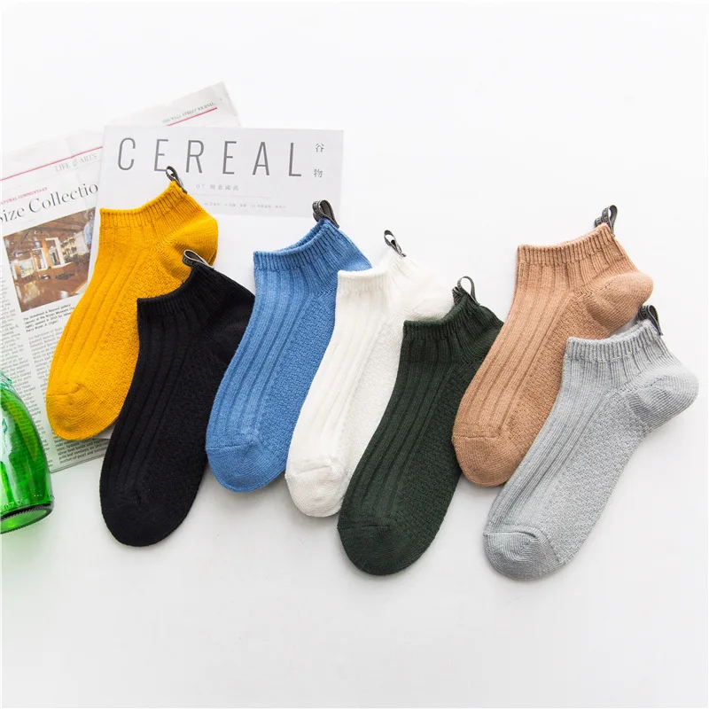 

New Men Socks 5 Pairs Cotton Solid Color Short Invisible Socks New Spring Summer Breathble High Quality Men's Socks