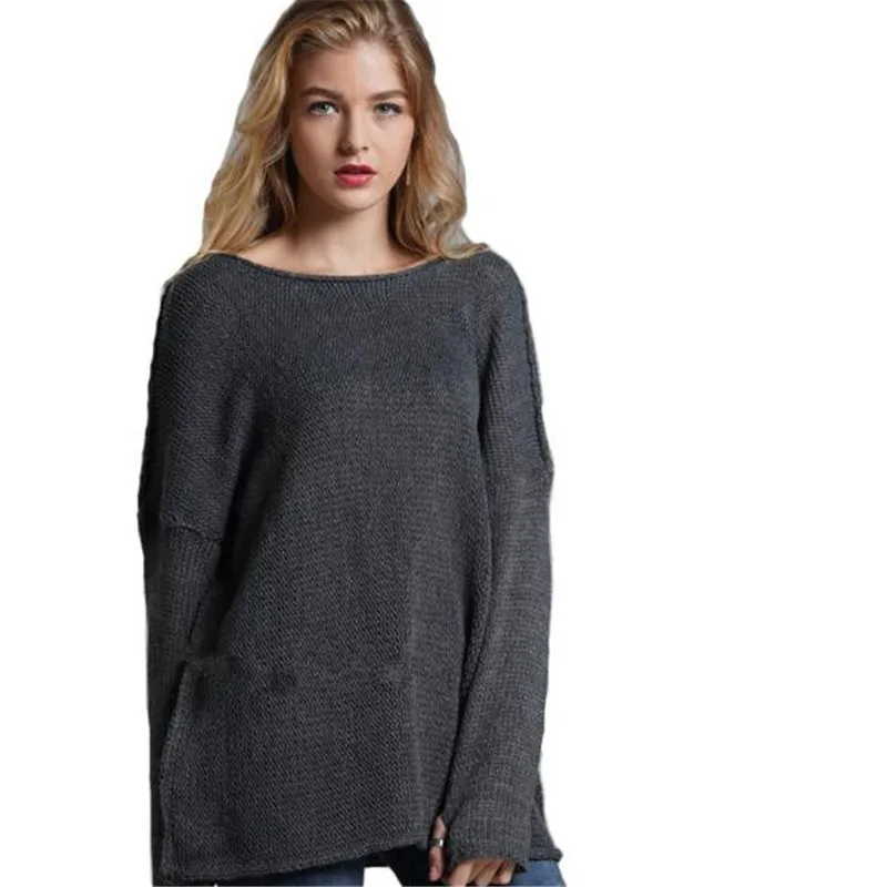 

WKOUD Women Candy Color Sweater 2019 Fashion Shoulder Off Solid Knitted Pullovers Sexy Loose OL Winter Clothes Streetwear Y8054