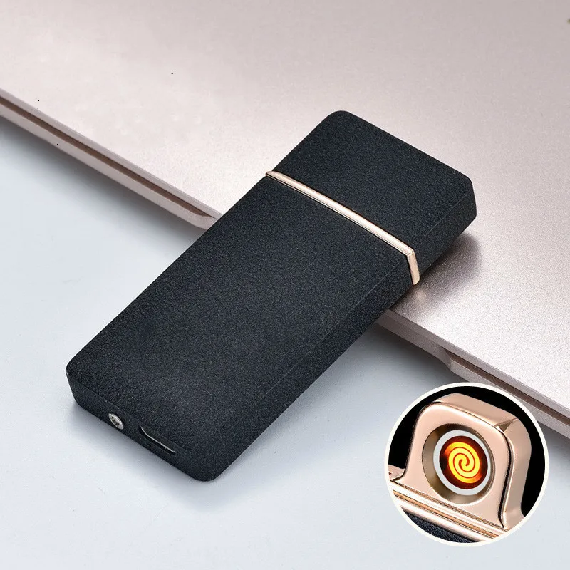 

Originality Metal Two-sided Point Smoke Detector Usb Charge electric Lighter Man's gift