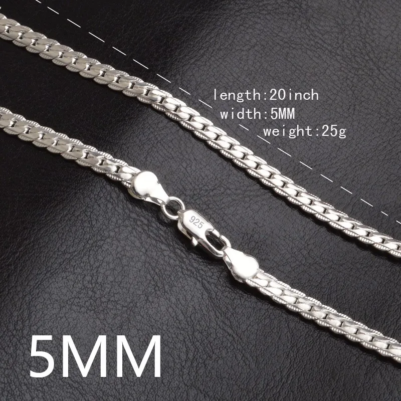 Ожерелье мужское серебряное в виде горячих тортов шириной 5 мм|men silver necklace|necklace