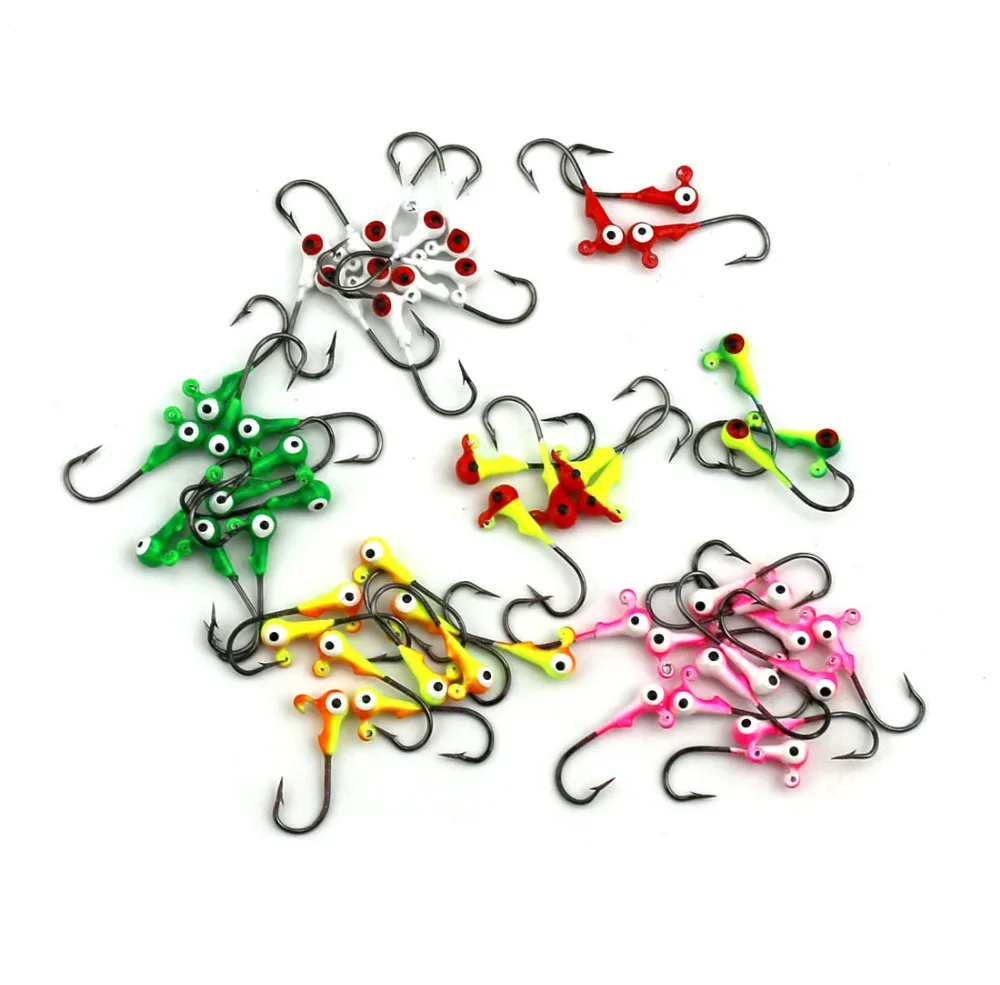 INFOF 50pcs/lot 1G Fishing jigs hooks Jig Big Eye Fishing lures lead