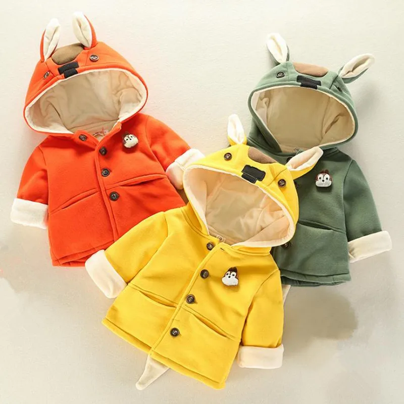 Baby Coat Boy Girl Baby Outerwear Cotton Hooded Infant Jackets Full Sleeve Newborn Baby Jackets