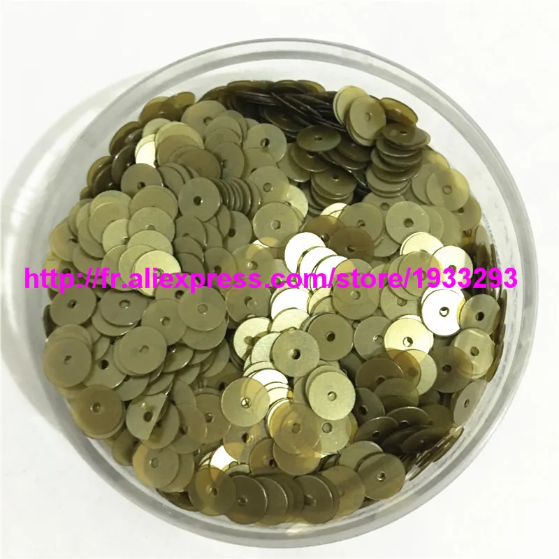 

50g(4000pcs) Matt Light Olive Color 6mm Flat round loose sequins Paillettes sewing Wedding craft Good quality For Kids DIY
