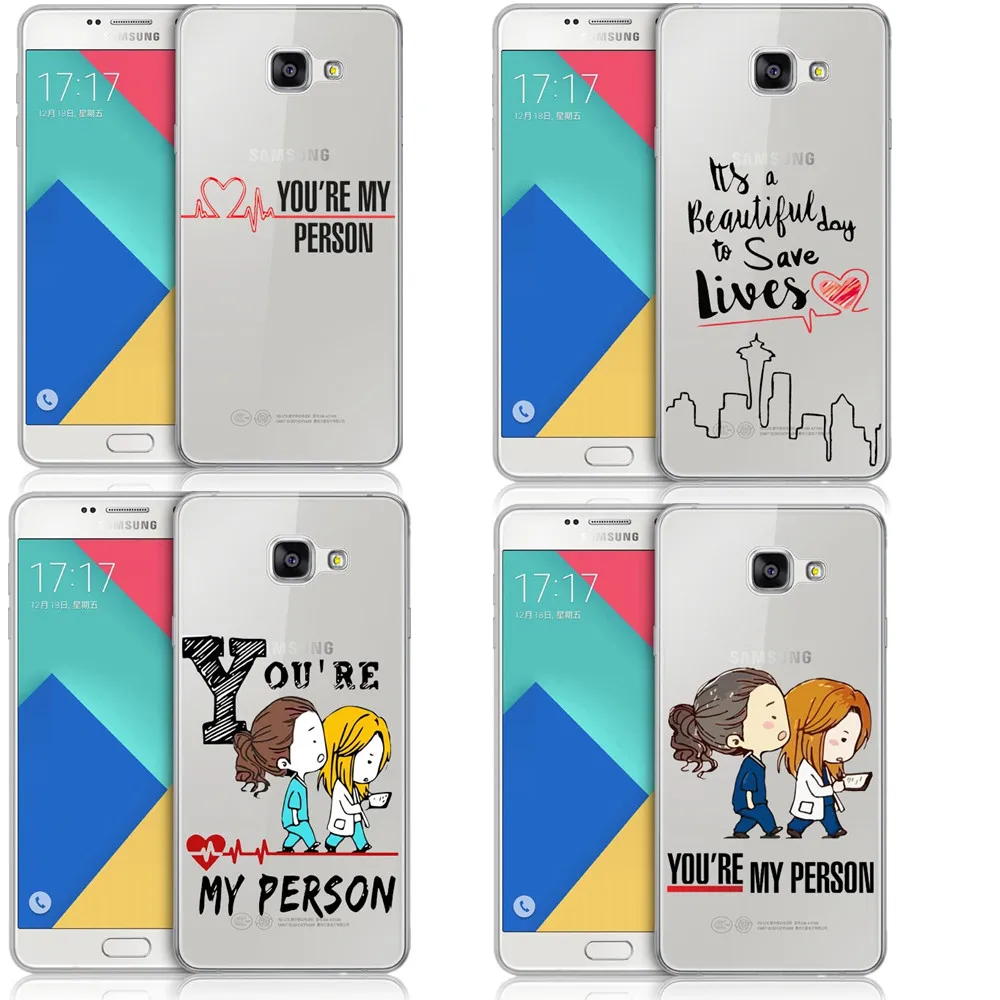 Анатомия с принтом You are my человек мягкий ТПУ чехол для телефона samsung A3 A5 A7 J3 J5 J7 2016 S5