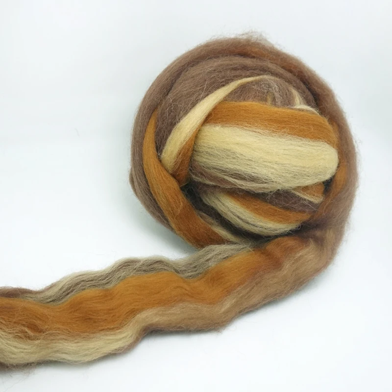 

Free shipping Extra Fine colour mixture Merino Wool roving fiber blended wool 50G Perfect in Wet and needle Felting Y17