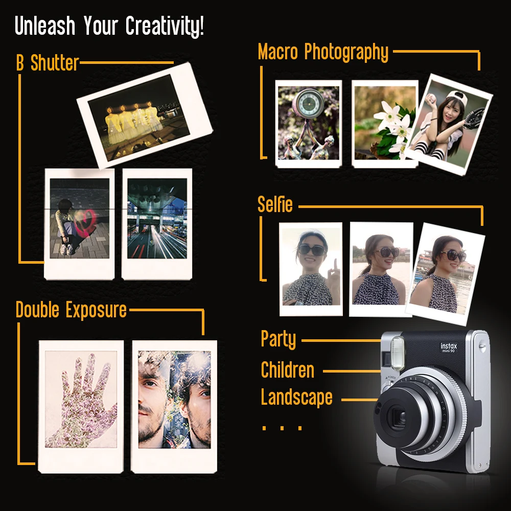 Фотокамера Fujifilm Instax Mini 90 Neo Classic ЖК экран Двойная Экспозиция|Плёночные и