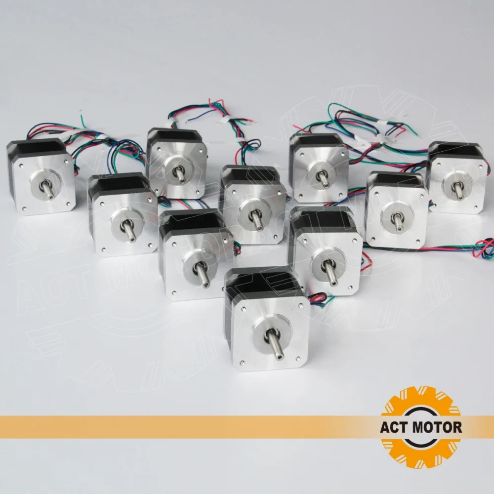 free ship 10PCS 4-LEAD Nema17 Stepper Motor 40oz-in( 28N.CM) ,33MM,12V,0.4A  CE   17HS3404