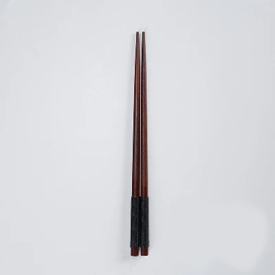 5 пар натуральные деревянные палочки для еды в японском стиле палочки черный провод и коричневый провод прочные палочки для еды набор столовых приборов - Цвет: Black