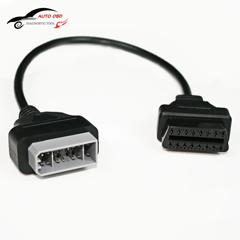 KWOKKER 40 см OBD кабель для nissan 14 Pin Male To 16 Pin Женский OBD2 OBDII диагностический адаптер для прибора соединительный кабель
