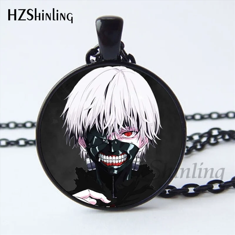 Новое поступление года, ожерелье Kaneki Ken в виде Токийского вурдалака ручной работы, подвеска в виде стеклянного купола, ювелирные изделия в стиле стимпанк, ожерелье HZ1 - Окраска металла: 13