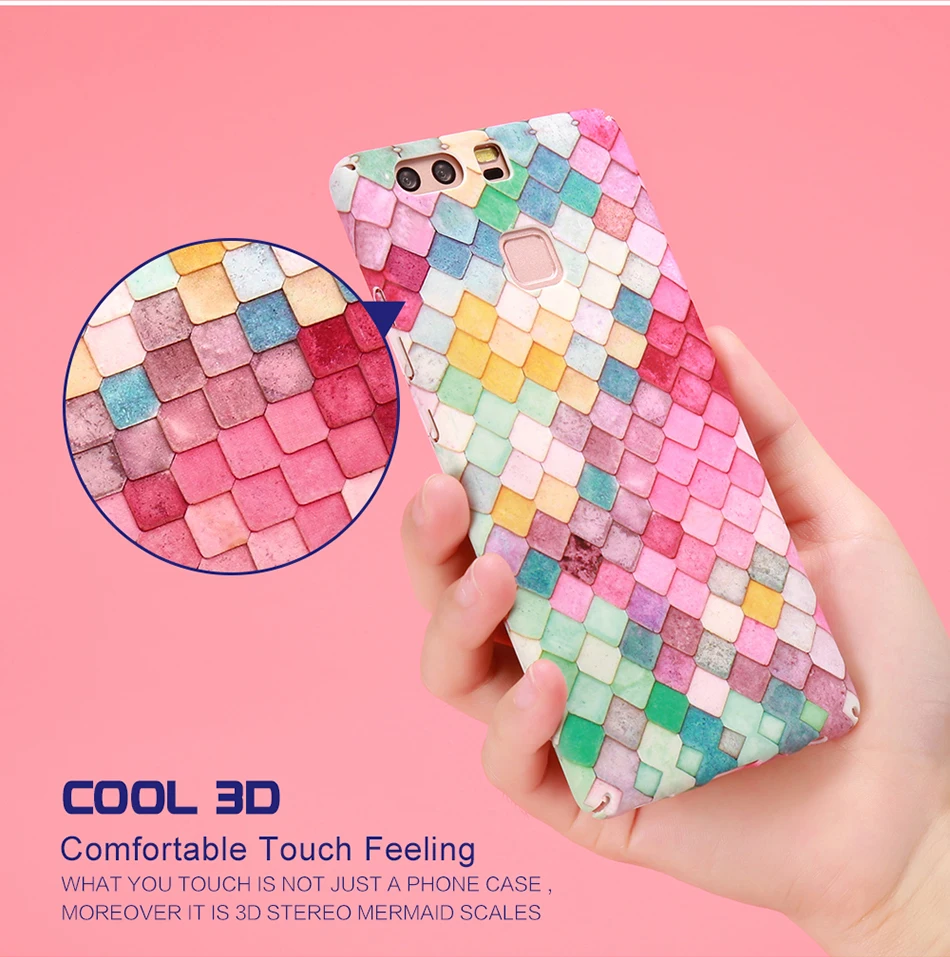 KISSCASE Mermaid 3D Colorful Scales Case For Samsung Galaxy S7  Edge A3 A5 2017 Hard Cover For Xiaomi Mi5 For Huawei P9 P9 Plus (3)