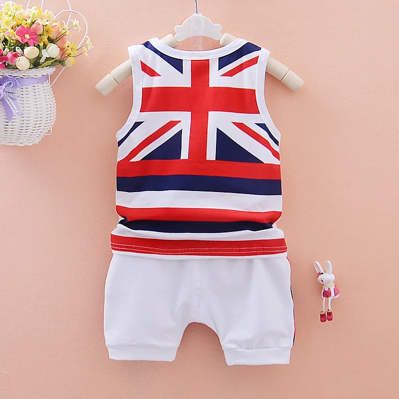 Summer Children Boys Girls Baby Fashion Infant Clothing Set Kids Cotton Cartoon Shorts Suit Twinset baby tracksuit kids clothes