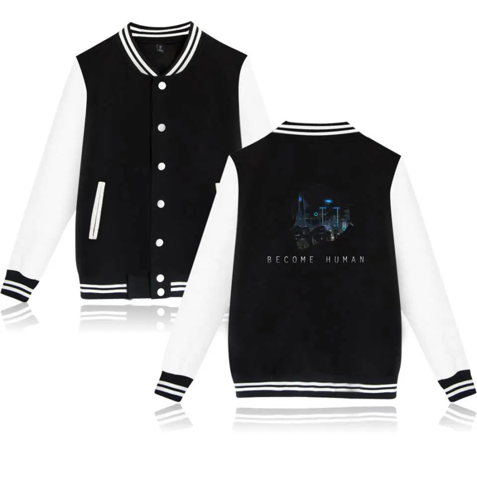 2018 New Style Detroit become human Baseball Jacket Popular game Sweatshirt Hip Hop Man&Female Stylish Autumn Winter Warm Jacket