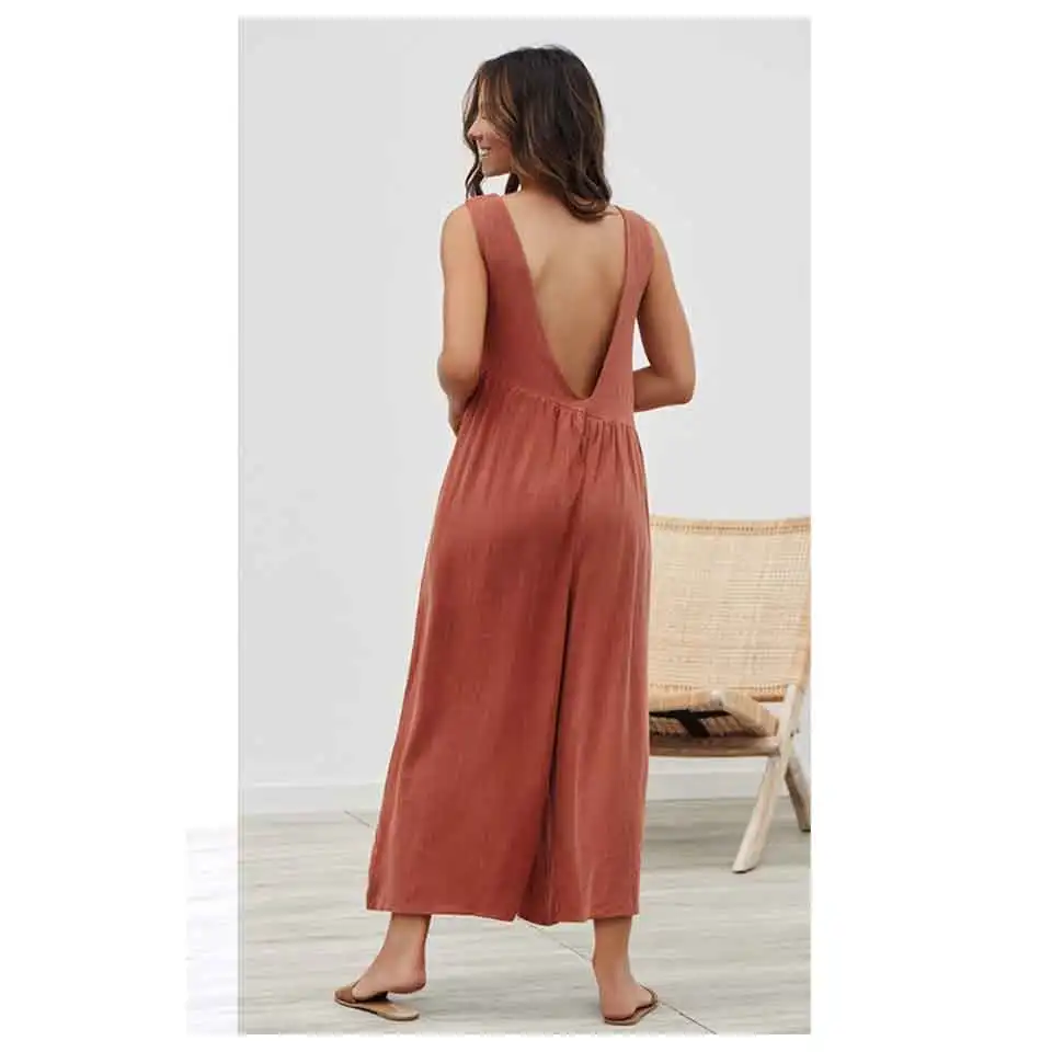 Casual Jumpsuit Women Clothing 2019 Long Sleeve Office Ladies Belted Jumpsuits (5)