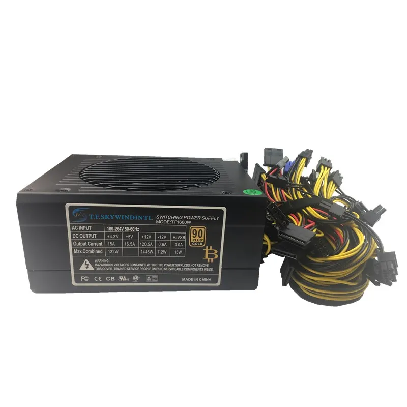 ATX 1600 w 1600 W PC وحدة إمداد الطاقة للكمبيوتر 1600 W ATX PSU ل rx 470 rx 570 rx 480 serwer rx 570 جهاز تعدين بيتكوين ethereum أسيك s9