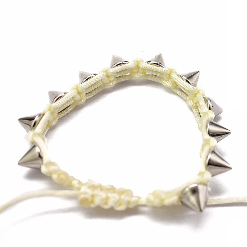 Женский плетеный браслет в готическом стиле|bracelets for|rivet braceletrope bracelet |