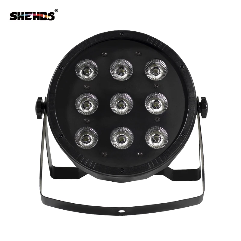 

SHEHDS DMX512 disco DJ Lighting stage light LED Strobe Pair disco party BAR Darkening effect LED Flat Par 9x12W RGBW Lighting