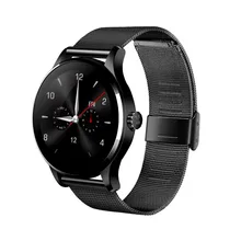 K88H Runde Bluetooth Smart Uhren Uhr Klassische Gesundheit Metall Smartwatch mit Pulsmesser für Android ISO Telefon