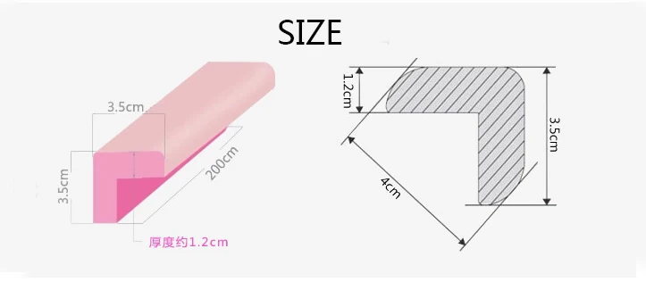 Новая детская защита от столкновений, угловая защита для детей 2 м, защита для малышей, утолщенная защитная лента 3 м