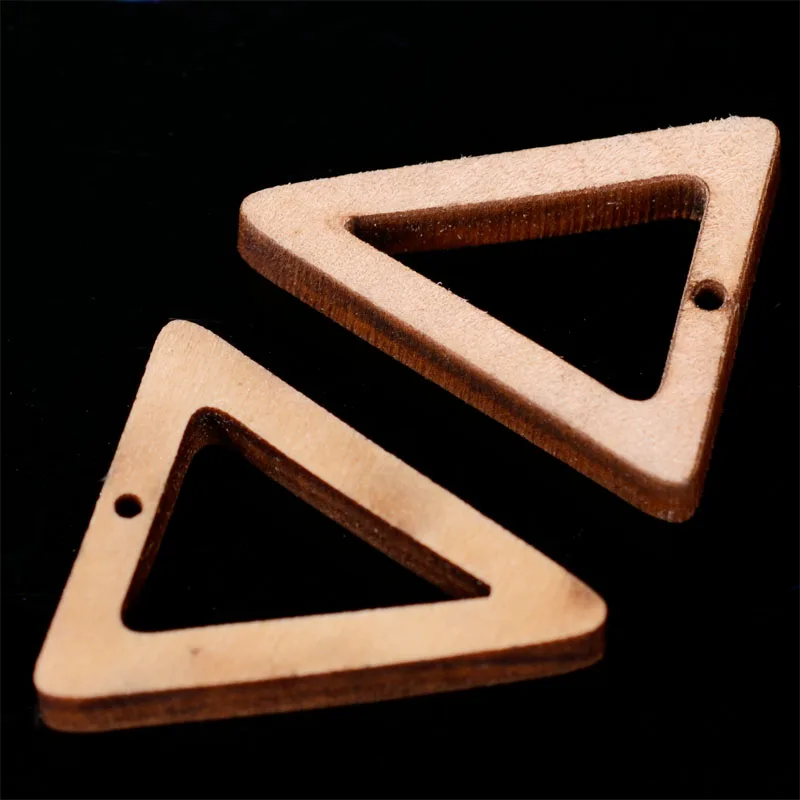 

20x Women Jewelry Handmade Wood Charm Hollow Triangle Shape Pendant For Jewelry Making DIY Earrings Accessories Dangle Earrings