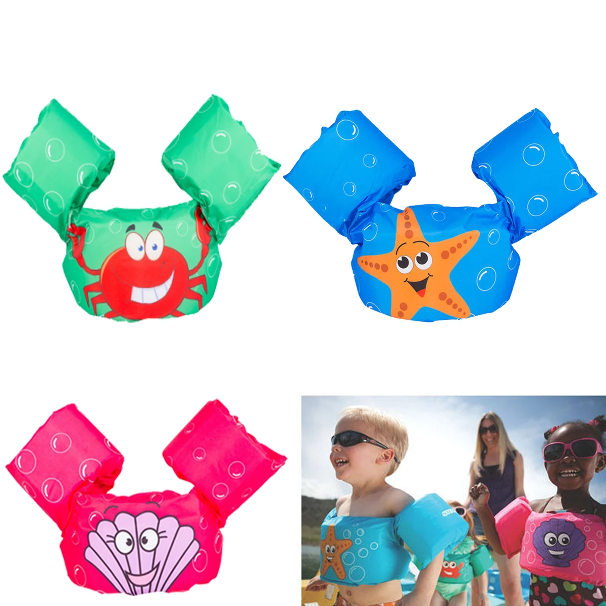 Children Puddle Jumper Basic Life Jacket Vest Swim Trainers Swimming