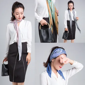 

2019 summer explosion diamonds wild fresh simple silk fashion casual bow ladies scarf