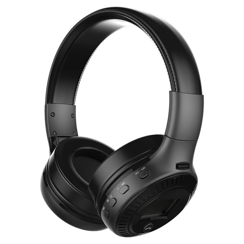 Wireless Bluetooth Headphones with Noise Cancelling Over-Ear Stereo Earphones LCD Display HiFi Bass Headphone Foldable Wireless Stereo Bluetooth Headset for Cellphone PC Laptop with Mic Support FM Radio Micro-SD Card Slot 3.5MM Stereo Bass Surround Noise I