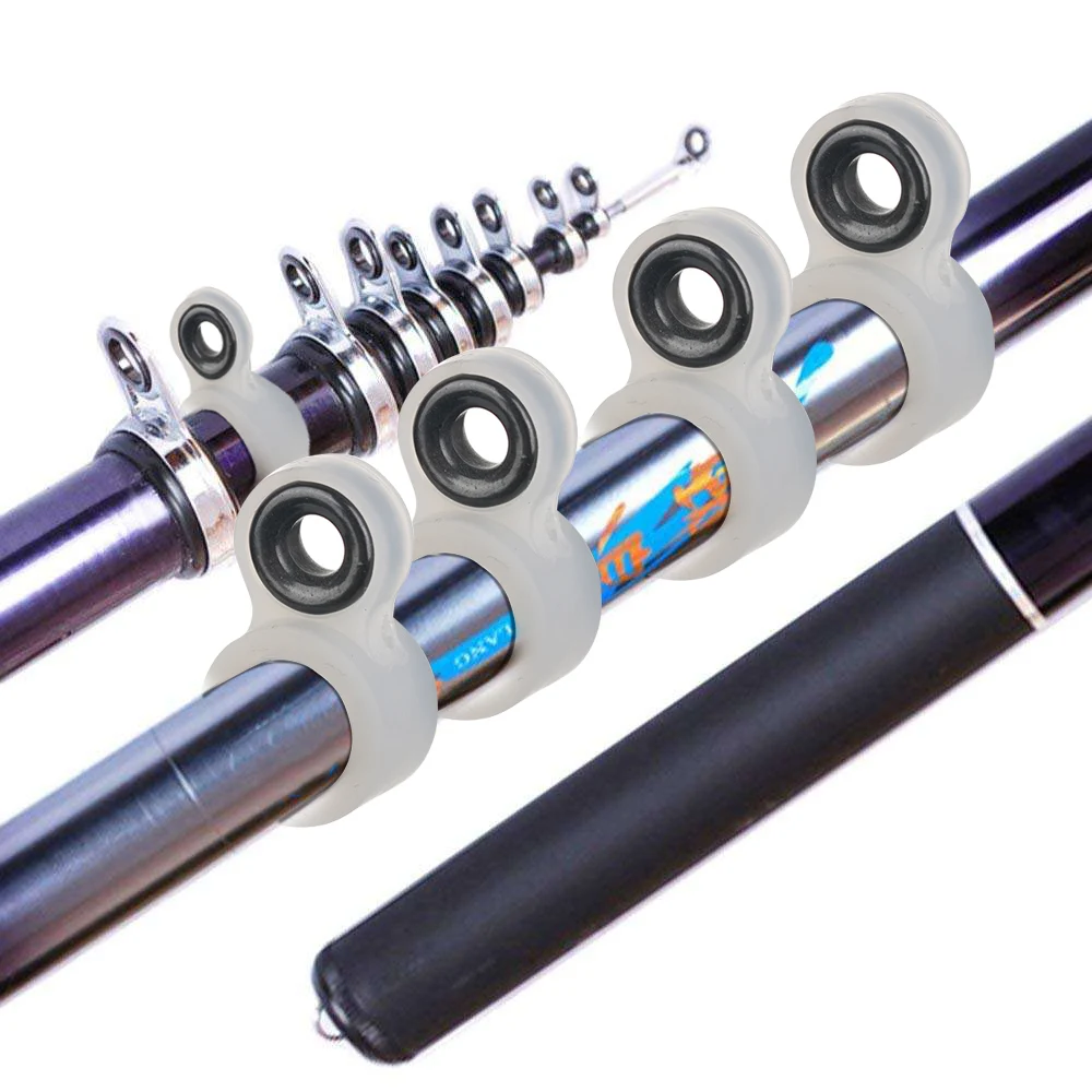 

14Pcs Silicone O Ring Fishing Rod Wire Ring Fishing Line Guide Ring Eye Ceramic Ring Tip Repair Tackle Kit Different Size 1-14