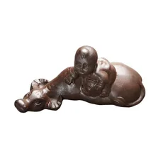 Ручной работы Скульптура крупного рогатого скота мальчик Чай домашних животных посуда, подставка для сжигания палочек, Чай дом украшения Чай комната аксессуары Linving домашний Декор украшение стола