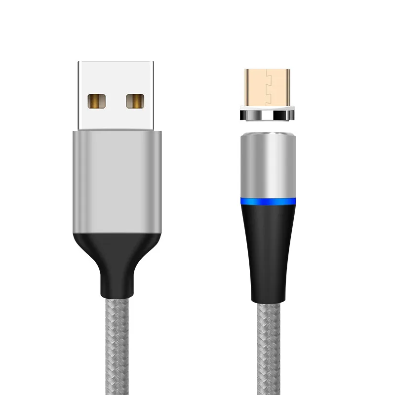 Магнитный кабель Micro USB 3A type C для быстрой зарядки и передачи данных, Магнитный адаптер для зарядки телефона, USB-C кабель type-C для samsung Galaxy - Цвет: Silver