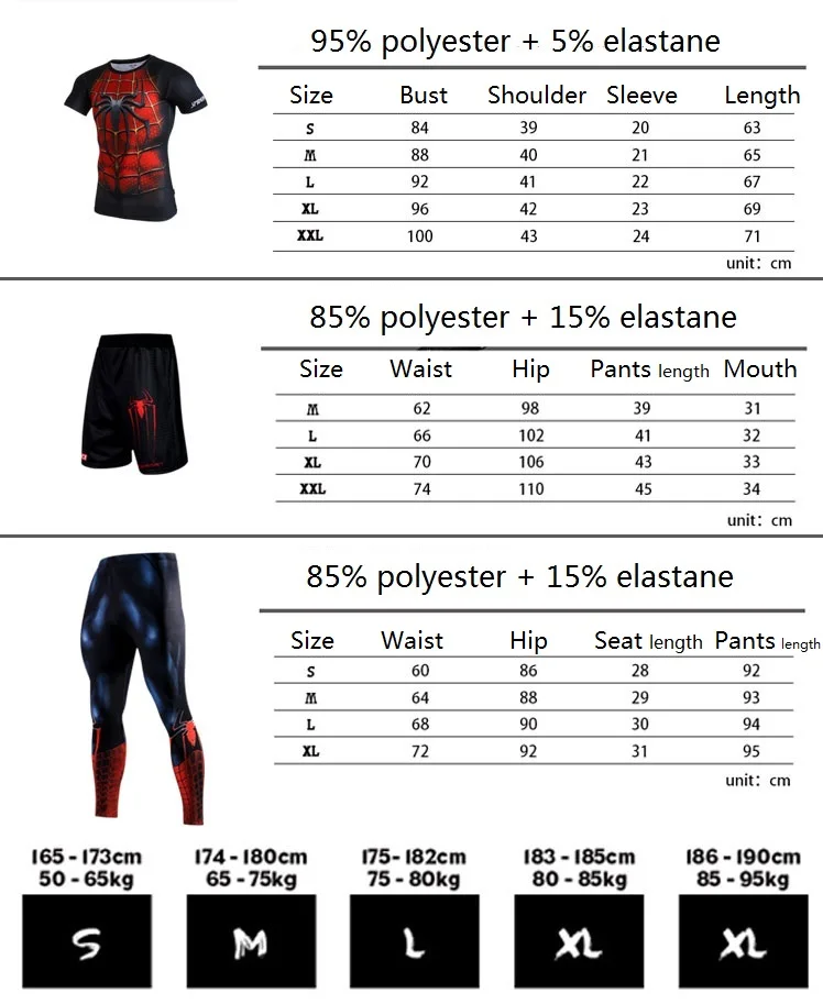 Мужские комплекты одежды для фитнеса и бега, спортивный костюм Супермена, комплект спортивной одежды для косплея Капитана Америки, комплекты спортивной одежды с 3D принтом, полностью компрессионные комплекты