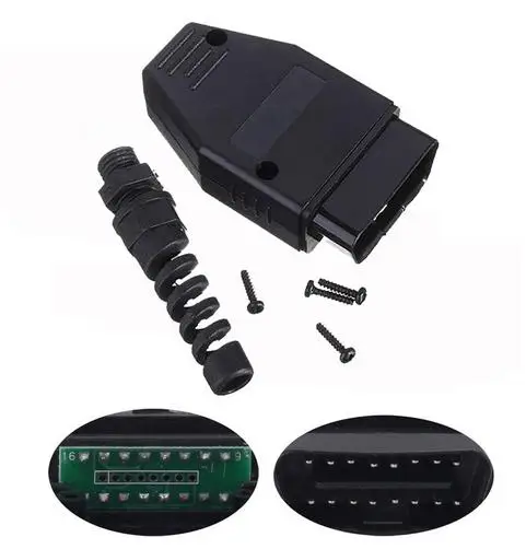 

Универсальный 16-контактный разъем OBD EOBD OBD2 J1962, Штекерный адаптер OBDii