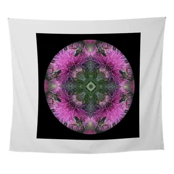 

Bee On Spotted Knapweed Wall Tapestry for Wall Decoration Fabric Hanging Wall