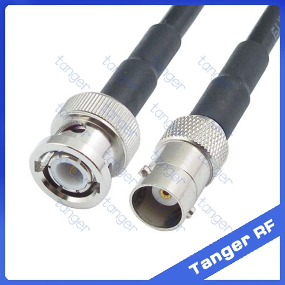 

Hot selling BNC male plug to BNC female jack straight RF RG58 Pigtail Jumper Coaxial Cable 20inch 50cm High Quality New