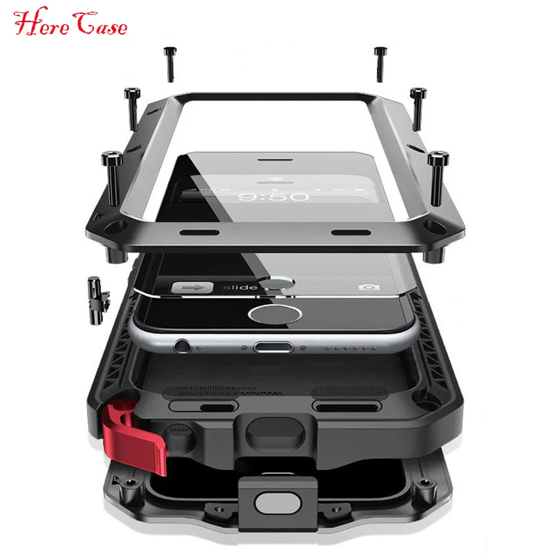 Shockproof Doom Armor Waterproof Metal Aluminum Case For iphone 12 Mini 11 Pro Max X 8 7 6 6s Plus 5s Cover Screen Glass Film | Мобильные