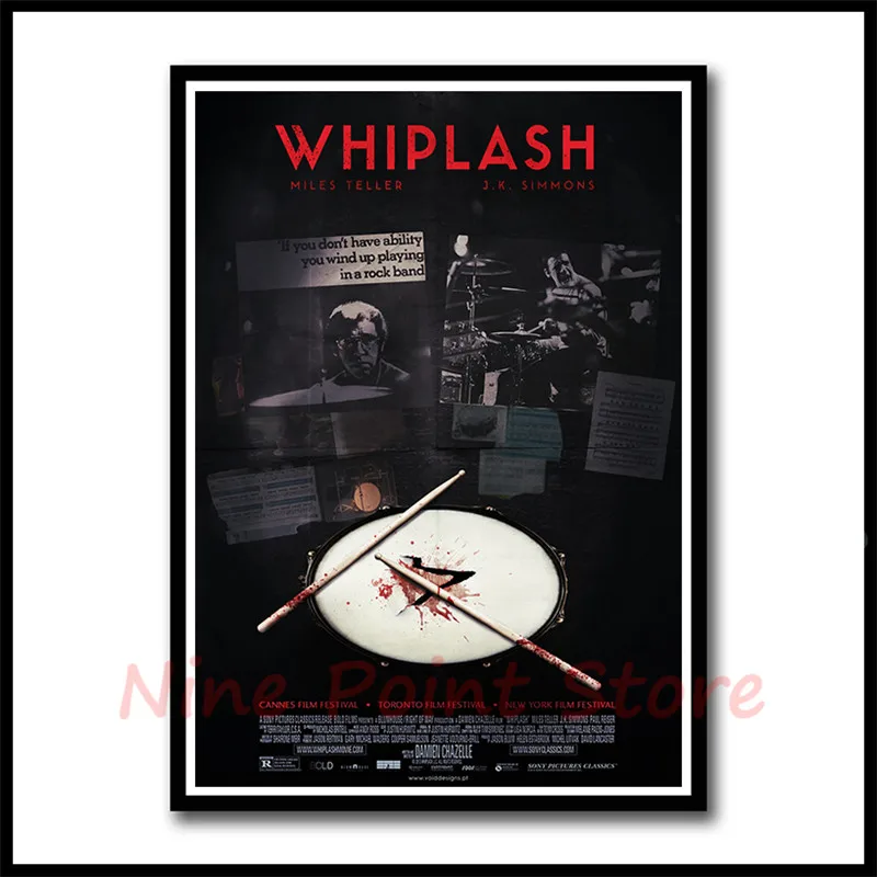 Whiplash классический фильм белая бумага с покрытием постеры для бара кафе гостиная плакаты бескаркасные - Цвет: Тёмно-синий