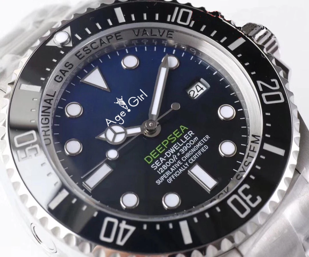 

Luxury Brand New Men Ceramic Bezel Stainless Steel 44mm Automatic Mechanical Black Blue SEA-DWELLER Sapphire Limited Watch AAA+