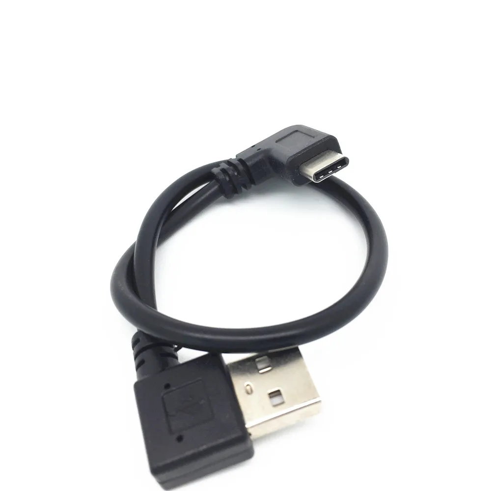Короткий 25 см 90 градусов Угловой USB кабель типа C кабели c для BlackBerry Keyone DTEK60|Кабели