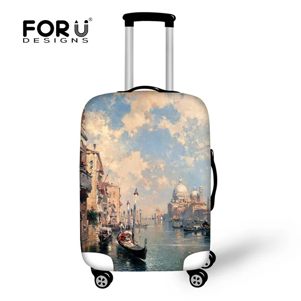 FORUDESIGNS 3D картина с Венецией багажные Защитные чехлы для 18-30 дюймов чемодан на колесиках защита от пыли аксессуары для путешествий - Цвет: H3482