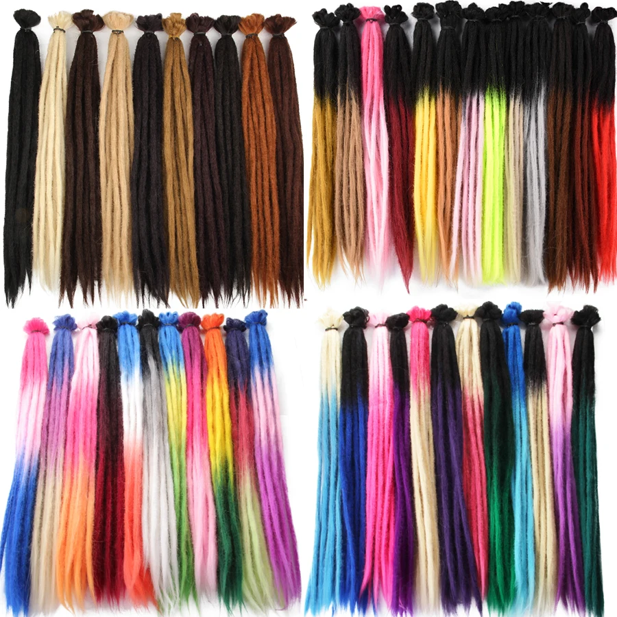 

Alileader Brown Handmade Dreadlocks Hair Extensions 20 Inch Crochet Braids Maya Hip-Hop Synthetic Dreads Crochet Braiding Hair