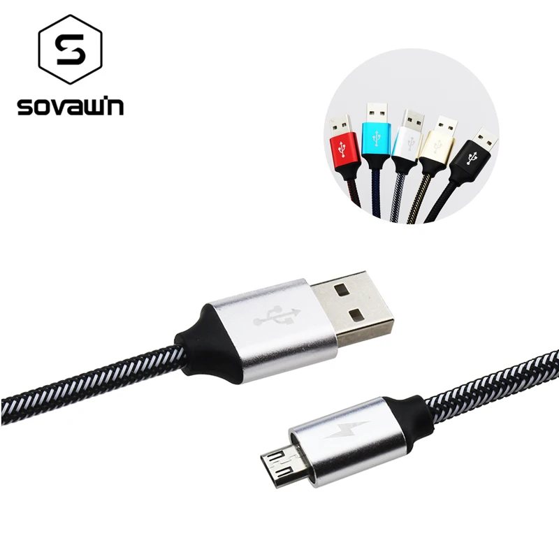 Sovawin 3A 30 см короткий микро-usb кабель быстрая Синхронизация Данных Анти-перелом Встроенный 120 медный провод передачи Microusb для зарядки